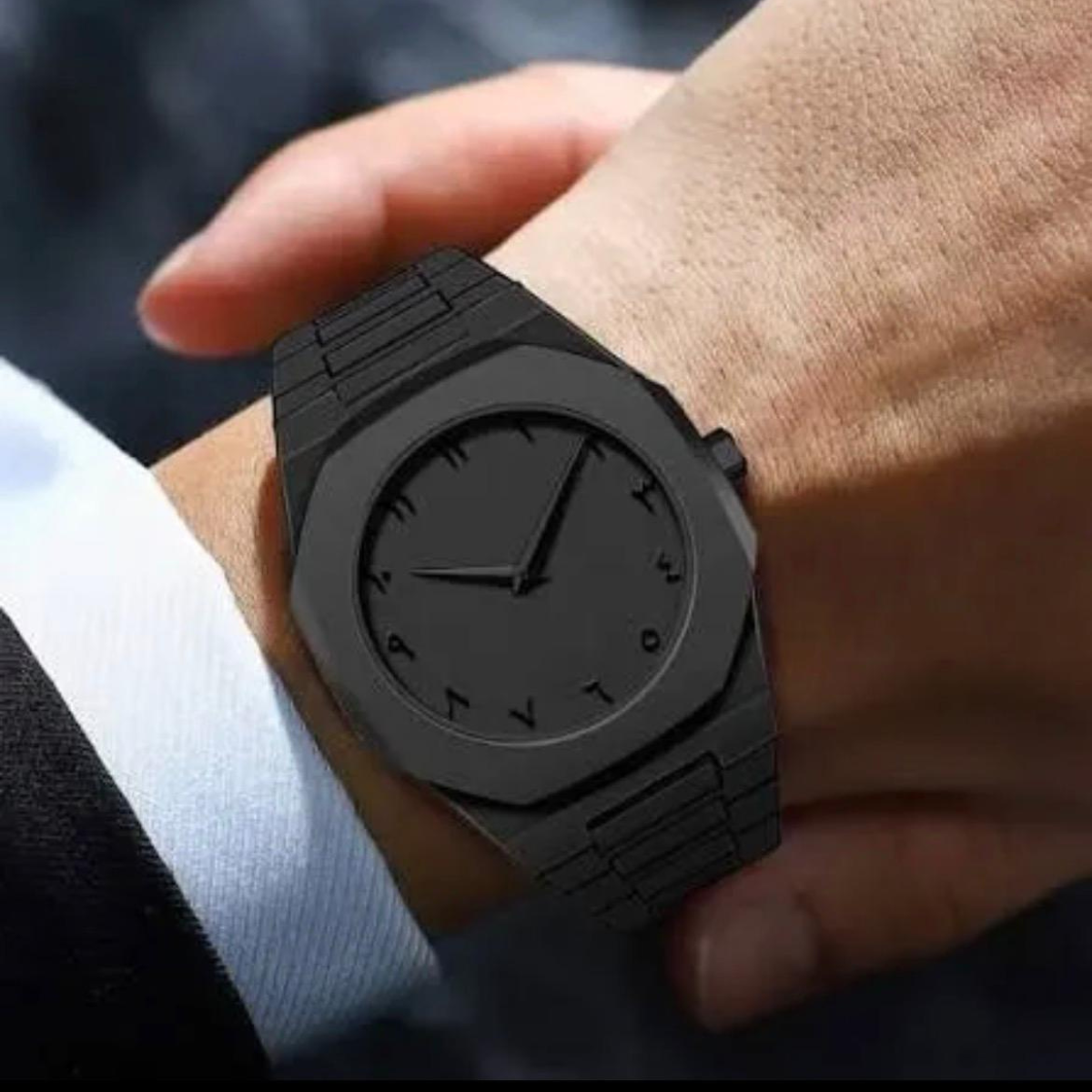 Arabic Black Aura Smart Watch – Luxury AMOLED Display