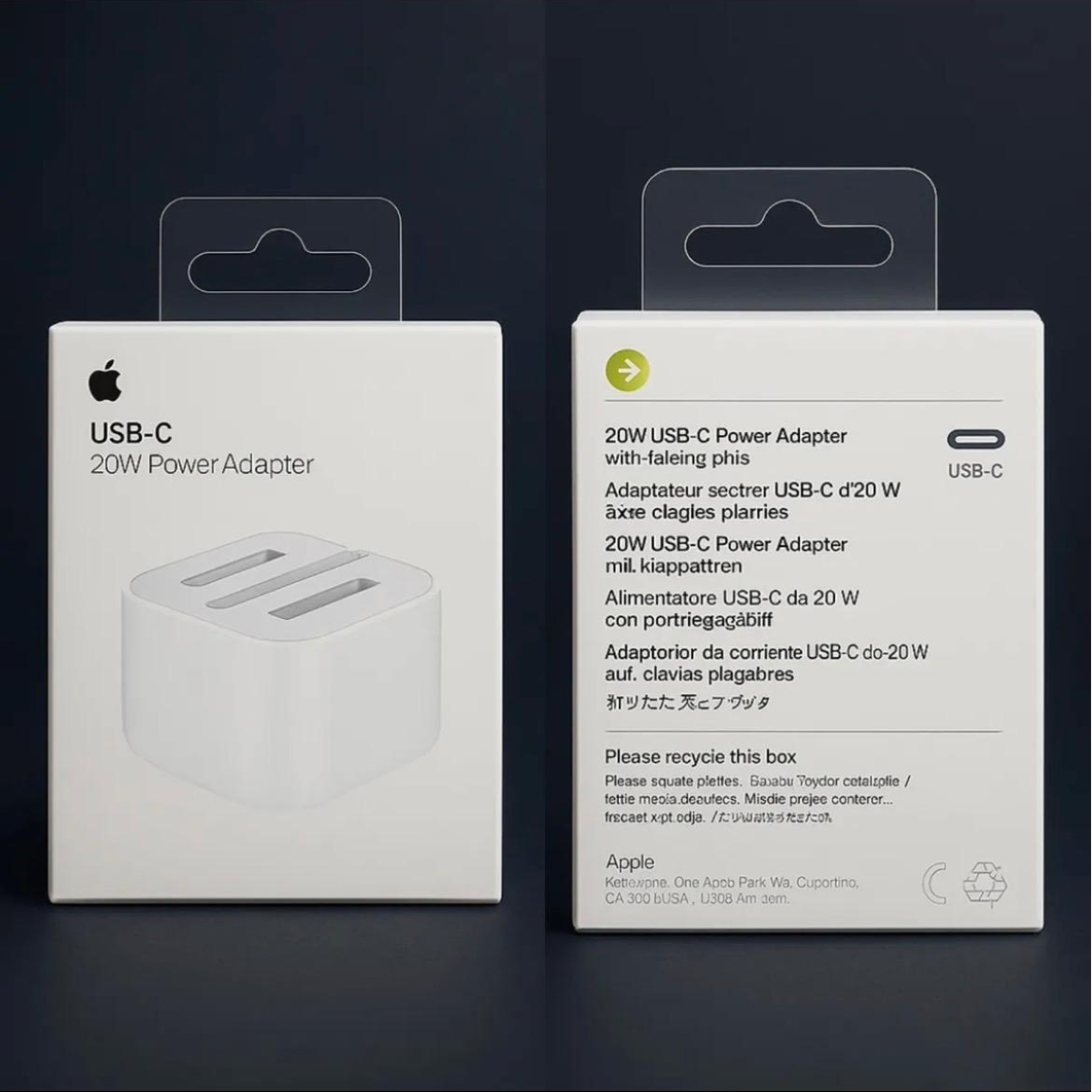 Original Fordable 3-Pin Fast Charger Adapter
